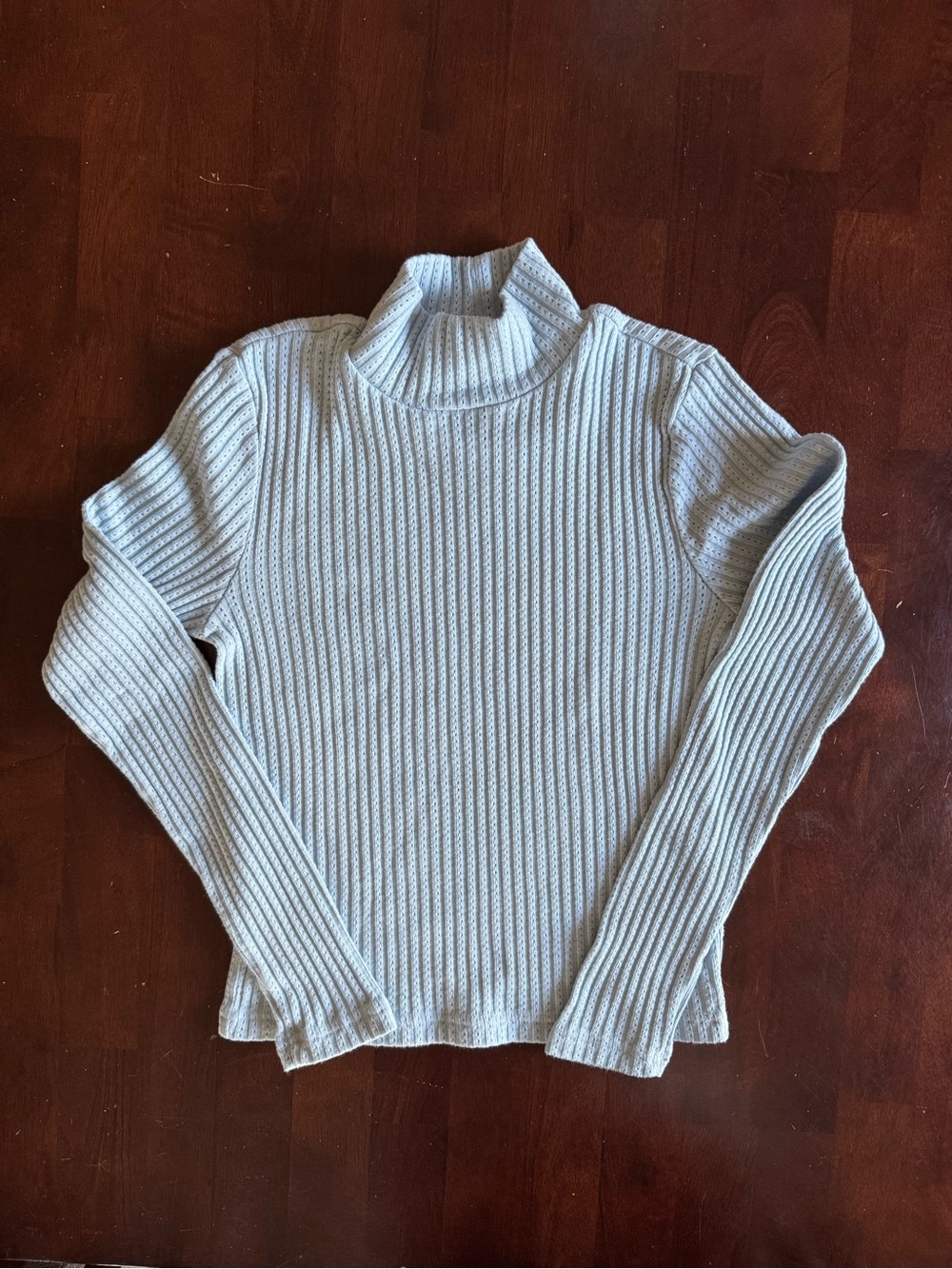 GAP Light Gray Ribbed Mock Turtleneck Sweater